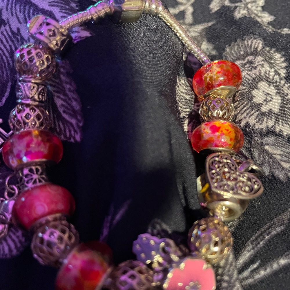 MURANO GLASS & 425 SILVER BRACELET $45
